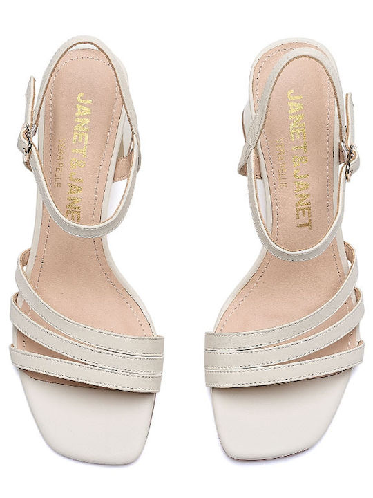 Damen Sandalen Mit Leder Beigen