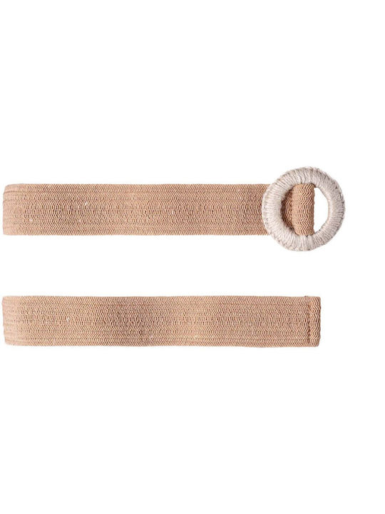 Smashed Lemon Elastic Women's Belt Beige