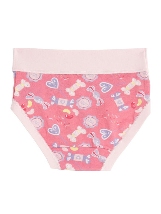 Cotonella Set Kids Panties Lilac-Fuchsia-Pink