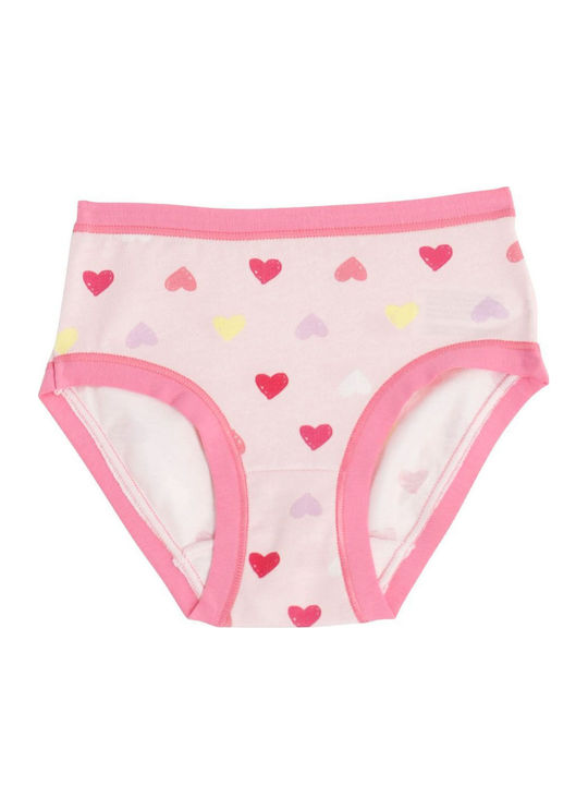 Cotonella Set Kids Panties White Pink Fuchsia