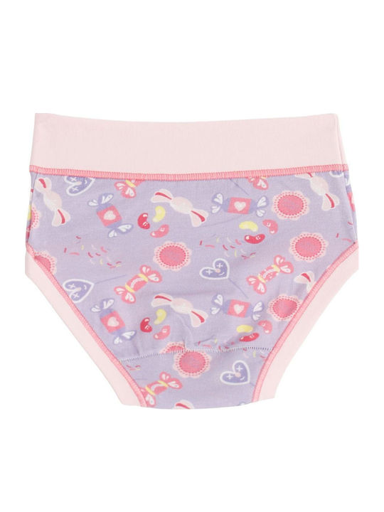 Cotonella Set Kids Panties Lilac-Fuchsia-Pink