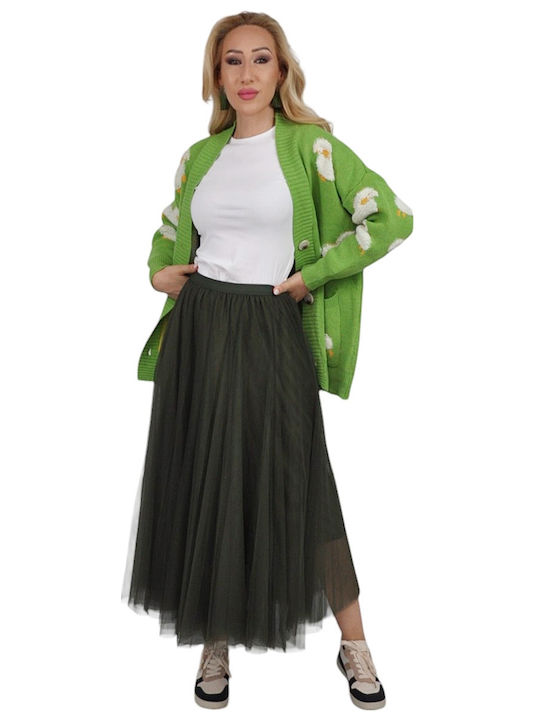 Women's Knitted Cardigan Green