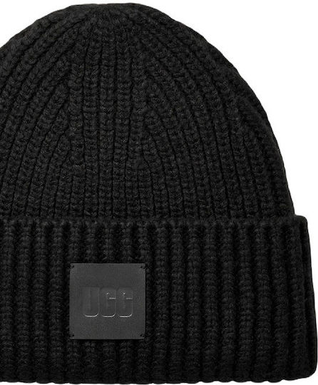 Chunky Rib Beanie Women's Beanie with Rib Knit in Black Colour