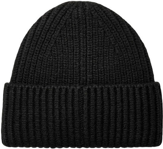 Chunky Rib Beanie Women's Beanie with Rib Knit in Black Colour