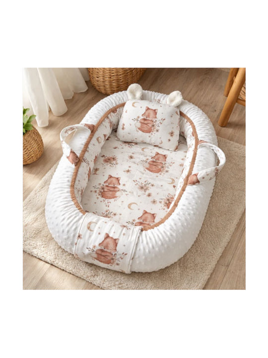 Velvet White Βρεφικό Μαξιλάρι Φωλιά