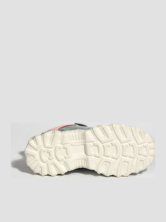 Παιδικά Sneakers με Σκρατς & Φωτάκια Γκρι