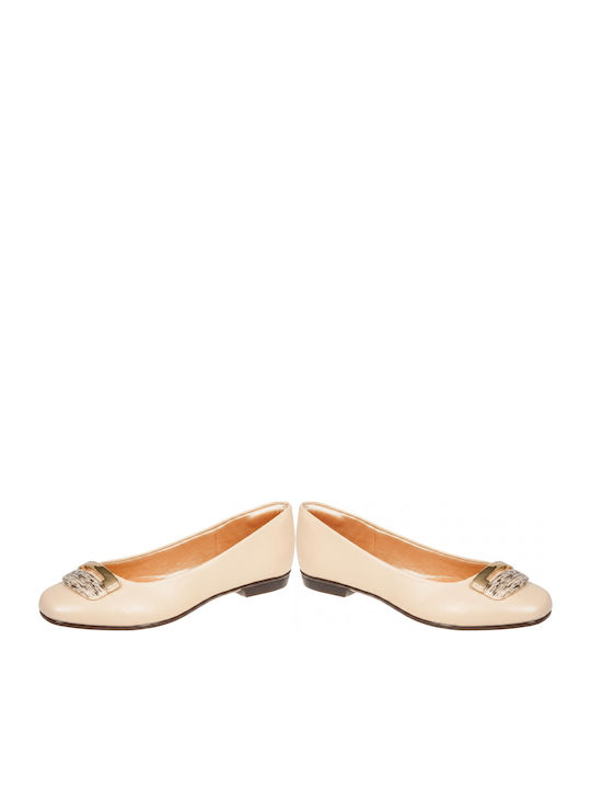 Damen Ballerinas Beige