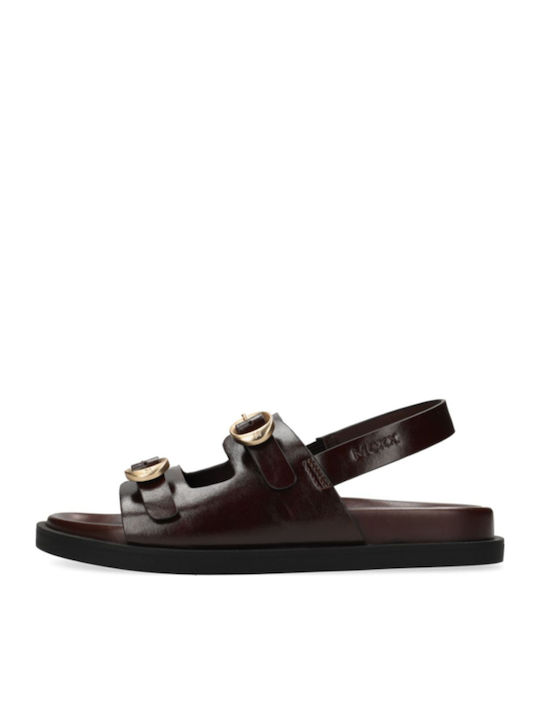 Damen Flache Sandalen Braun