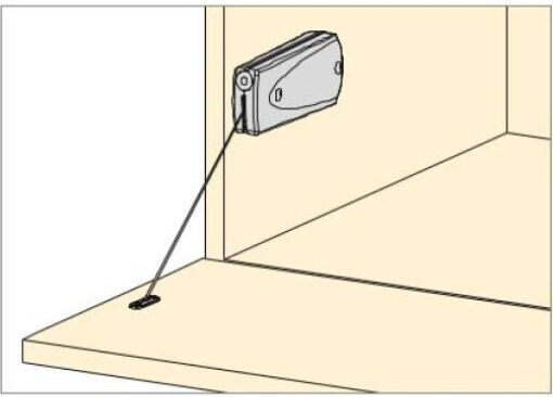 Suspension Bottom Door Wire Rope Emuca Microwinch 1010521 10kg Grey
