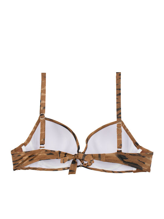 Дамски Бански Bikini С Банели Gold Zebra Шоколад