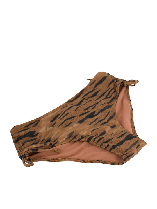 Дамски Бански Bikini С Банели Gold Zebra Шоколад