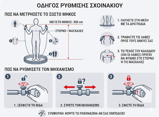 Σχοινάκι Γυμναστικής Συρματόσχοινο Leone 1947 Speed Jump Rope At831