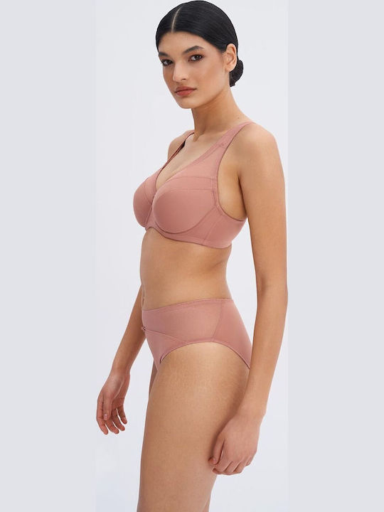 Sutien Minimizor Roz cu Armătură