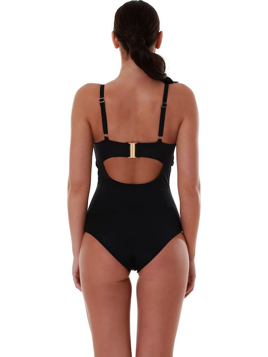 One Piece Swimsuit with Padding Black