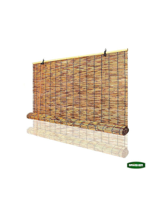 Grasher Bamboo Shading Blind In Brown Colour W120xH180cm