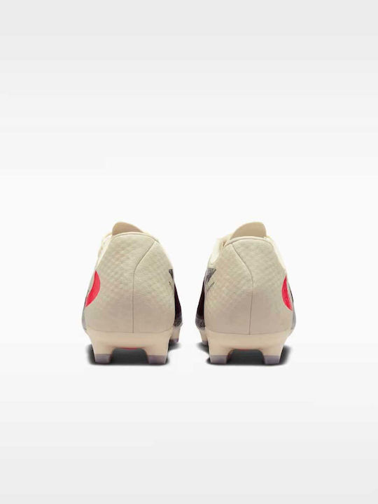 Nike United Phantom 6 Low Academy Football Shoes with Cleats FG Beige