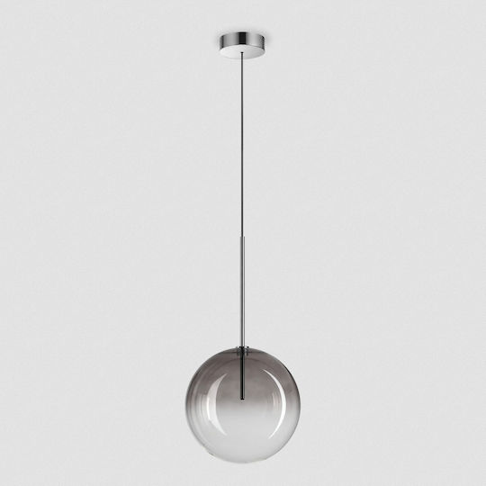 Ideal Lux Equinoxe Sp1 Κρεμαστό Φωτιστικό Ασημί με Ντουί G4 25x25εκ.