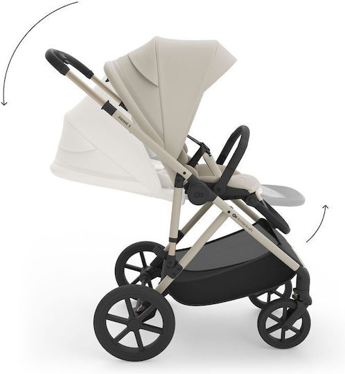 Kinderkraft Prime Reversible 3 in 1 Baby Stroller Suitable for Newborn Sand Dune