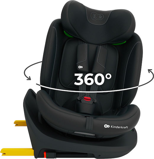 Kinderkraft I-Grow 2 Plus Καθισματάκι Αυτοκινήτου i-Size με Isofix Black