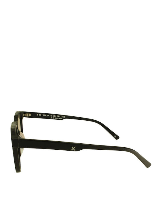 Oscar & Frank Montaigne Unisex Sunglasses with Black Frame and Black Lens