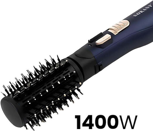 Sokany 1400w Hot Air Brush Interchangeable Attachments 360° Cord Night Blue