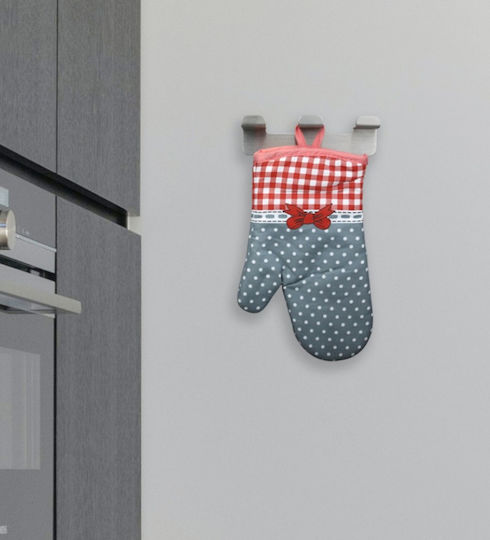 Triple Bathroom Hook with Sticker Silver