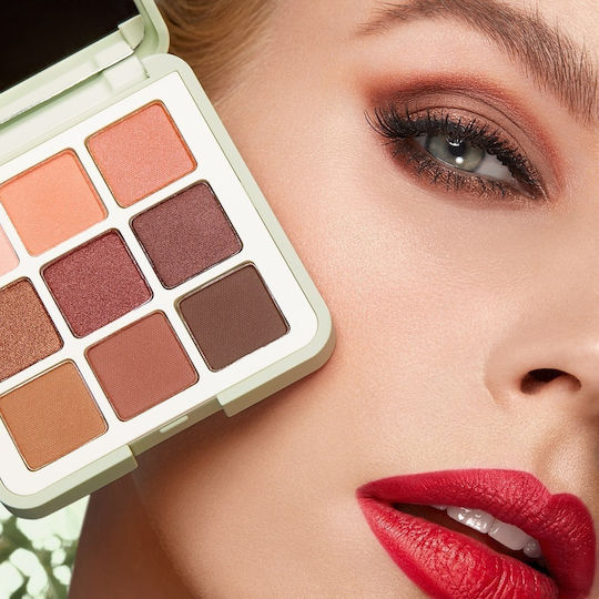Kiko Milano Green Me Paletă cu Fard de Pleoape Tip Pudră Presată Feisty Safron
