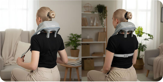 NEO Sport Shiatsu Massage Device for Neck Back Body and Hands with Heating Function Beige