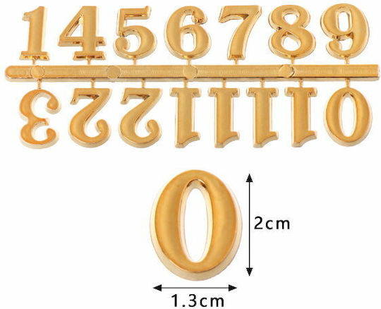 Bastelset Reparatur für Wanduhr Numerisch Gold Oem
