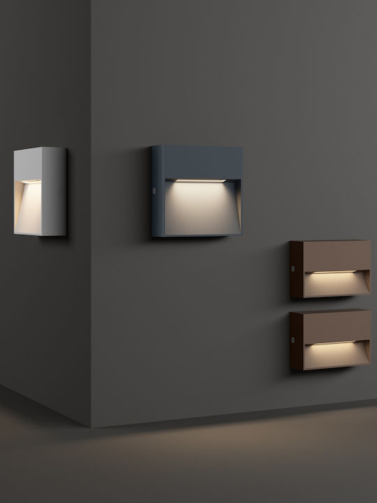 Ideal Lux Επιτοίχιο Εξωτερικό Φωτιστικό IP65 10x3x6.5εκ.
