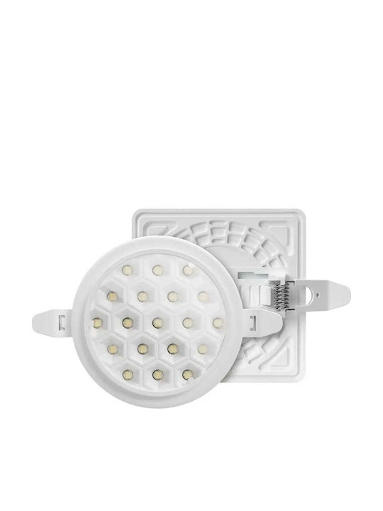 Omnia Χωνευτό LED Panel 9W με Φυσικό Λευκό Φως 4000K