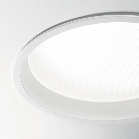 Ideal Lux Rund Vertieft LED Panel 30W mit Warmes Weiß Licht 3000K