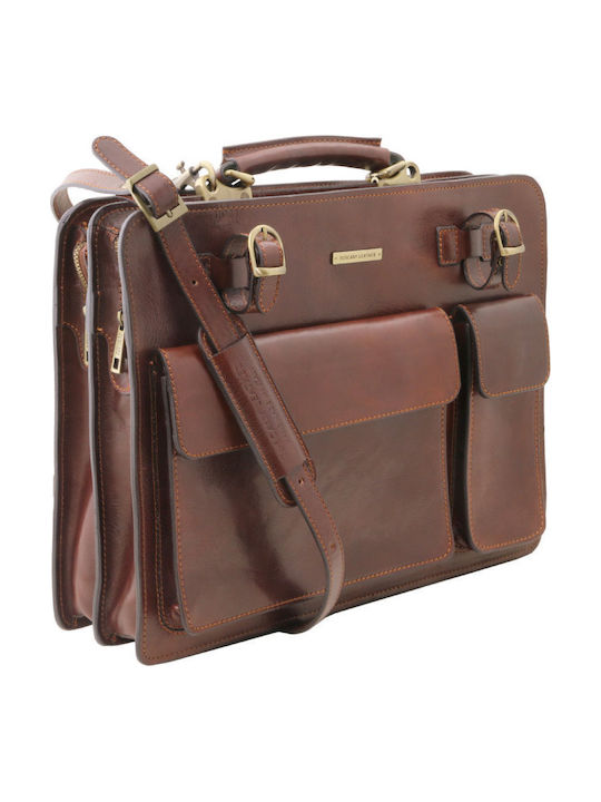 Venezia Leder Herrentasche Geldbörse Braun
