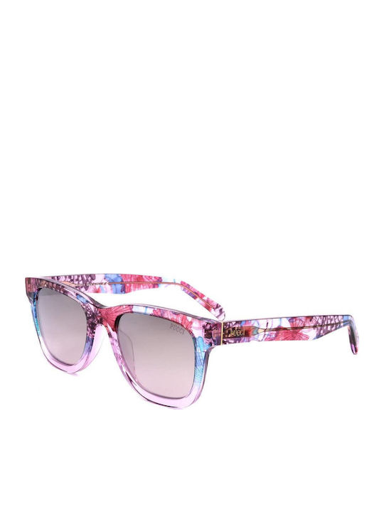 Emilio Pucci Women's Sunglasses with Multicolour Acetate Frame and Brown Gradient Lenses EP0054 80Z