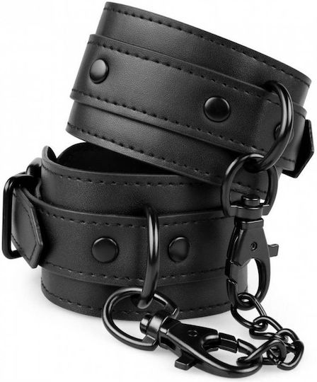Leather Ankle Χειροπέδες σε Μαύρο Χρώμα