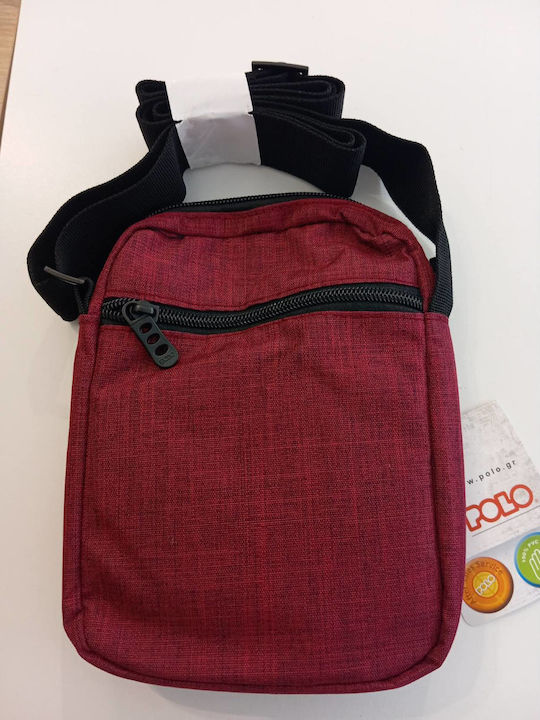 Wave Men's Shoulder Crossbody Bag Red