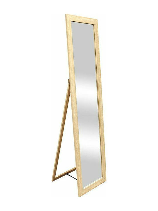 Καθρέπτης με Καφέ Ξύλινο Πλαίσιο 150x39cm