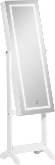 HomCom Ορθογώνιος Λευκός & LED Φωτισμό 151.5x46cm