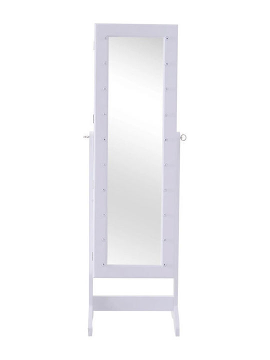 HomCom Καθρέπτης με Λευκό Ξύλινο Πλαίσιο 146x40cm