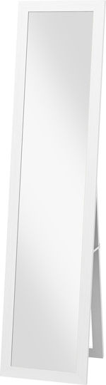 HomCom Rechteckiger Weißer Boden- oder Standspiegel 155x40cm