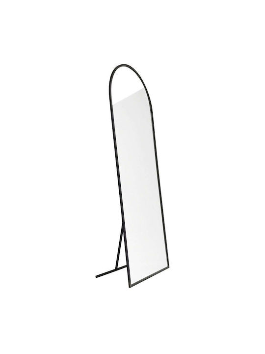 Aberto Design Arched Floor Mirror with Black Metal Frame 180x65cm