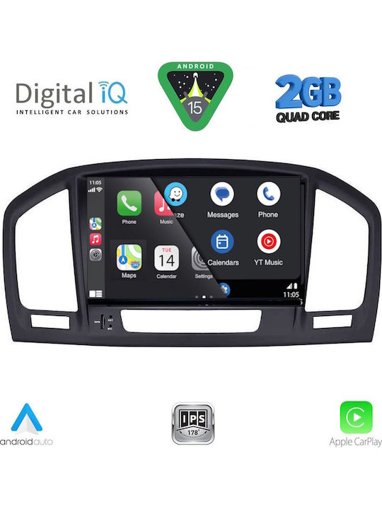Digital IQ Auto-Audiosysteme für Opel Insignia 2008-2013 (Bluetooth/USB/Eingebautes Wi-Fi / 3G/GPS/Apple CarPlay/Android Auto) mit Touchscreen 8 Zoll