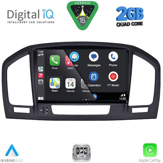 Digital IQ Ηχοσύστημα Αυτοκινήτου για Opel Insignia 2008-2013 (Bluetooth/USB/WiFi/GPS/Apple-Carplay/Android-Auto) με Οθόνη Αφής 8"