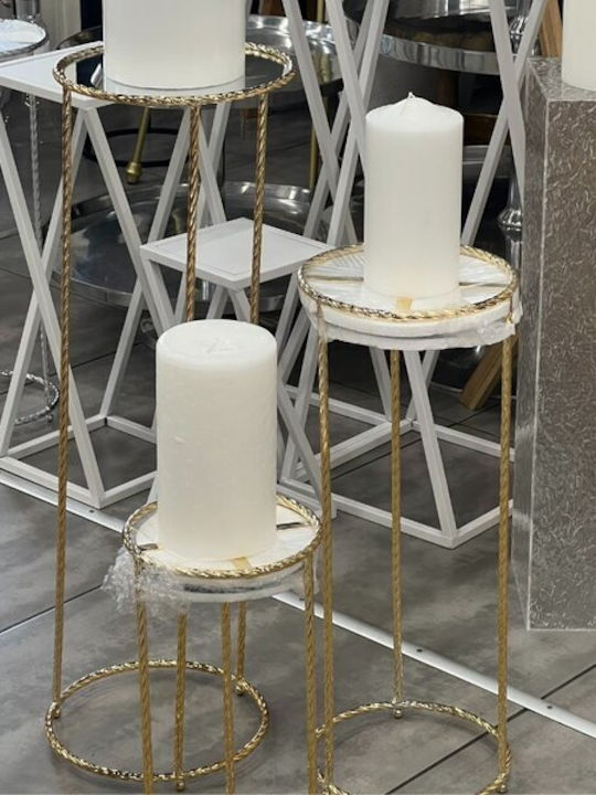 Metal Wedding Taper Candle Holder 20x40cm Gold