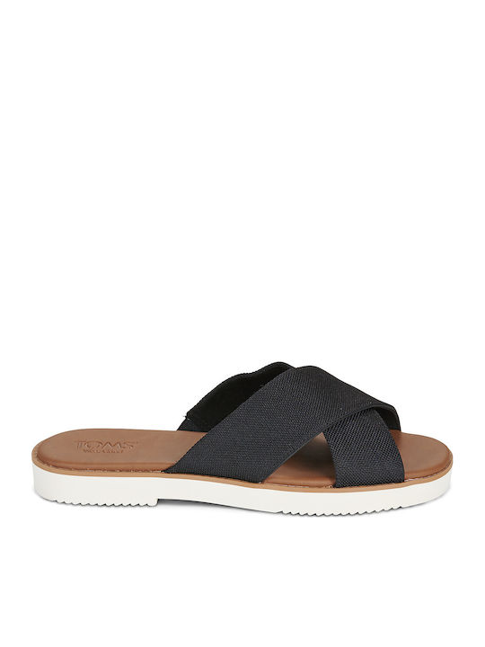Mae Flache Sandalen für Damen Schwarz