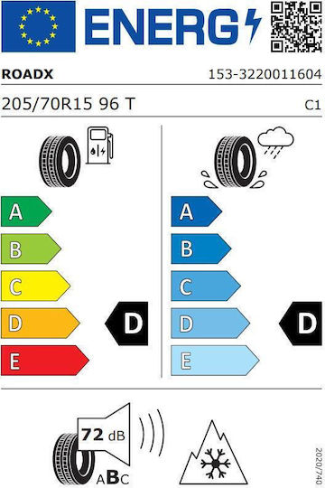 RoadX 205/70R15 96TT Χειμερινό Λάστιχο Αυτοκινήτου