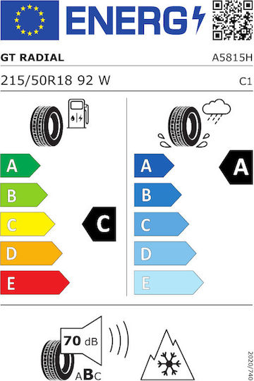 GT Radial 215/50R18 92WW Anvelopă Auto 4 Anotimpuri