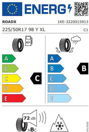 RoadX 225/50R17 98YY Car Tyre 4 Seasons