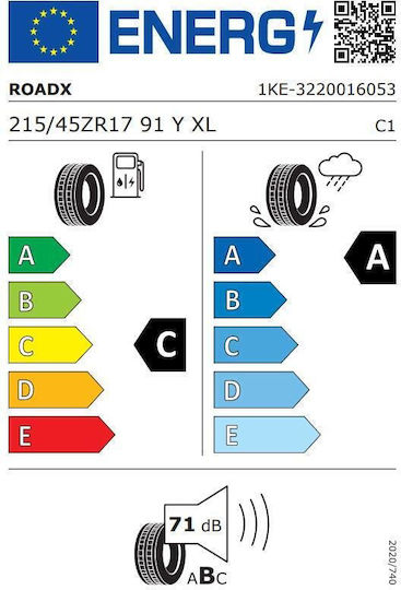 RoadX 215/45R17 91YY Anvelopă Auto De Vară