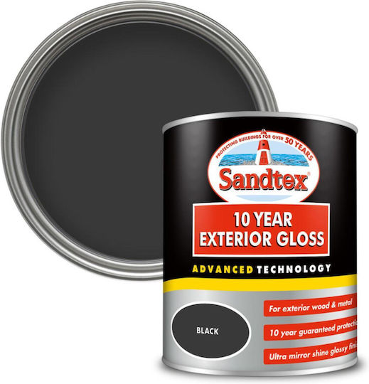 Paint Sandtex Glanz Schwarz 0.750l